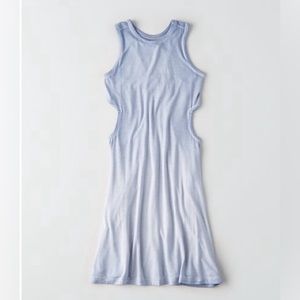 Blue ombré skater dress with cross back